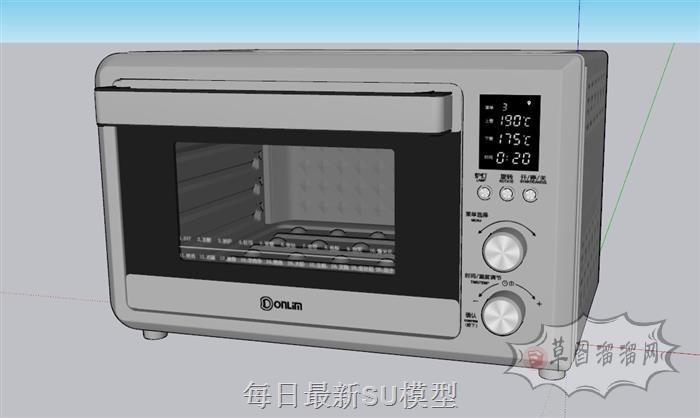 微波炉厨房厨具SU模型 1