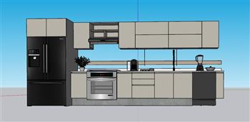 厨房橱柜厨具SU模型 免费sketchup模型下载