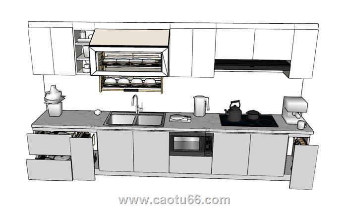 厨房橱柜SU模型 2
