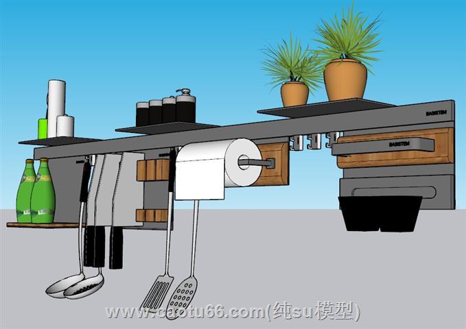 厨房厨具勺子SU模型 1