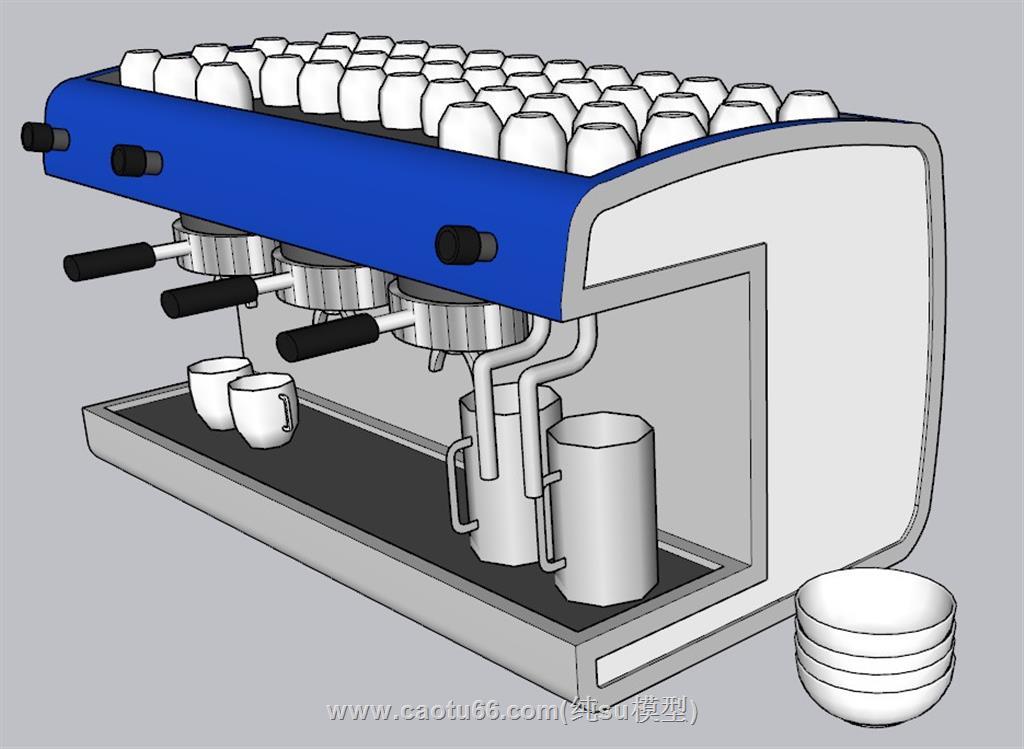 咖啡机厨房道具SU模型 1