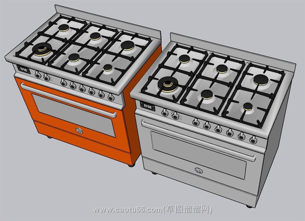 厨房集成灶SU模型 1