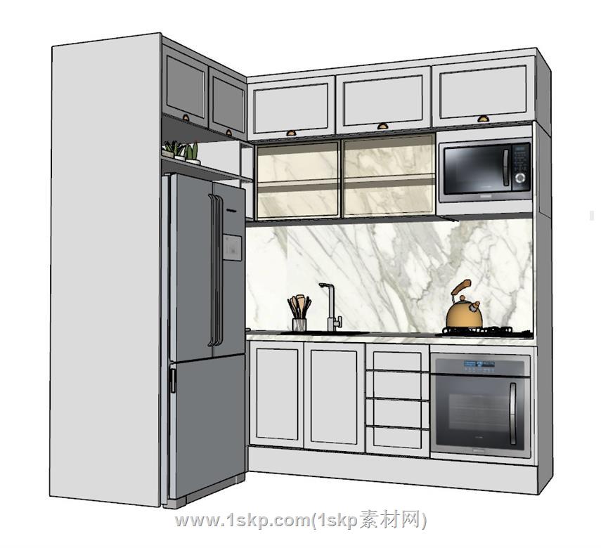 厨房橱柜SU模型 2