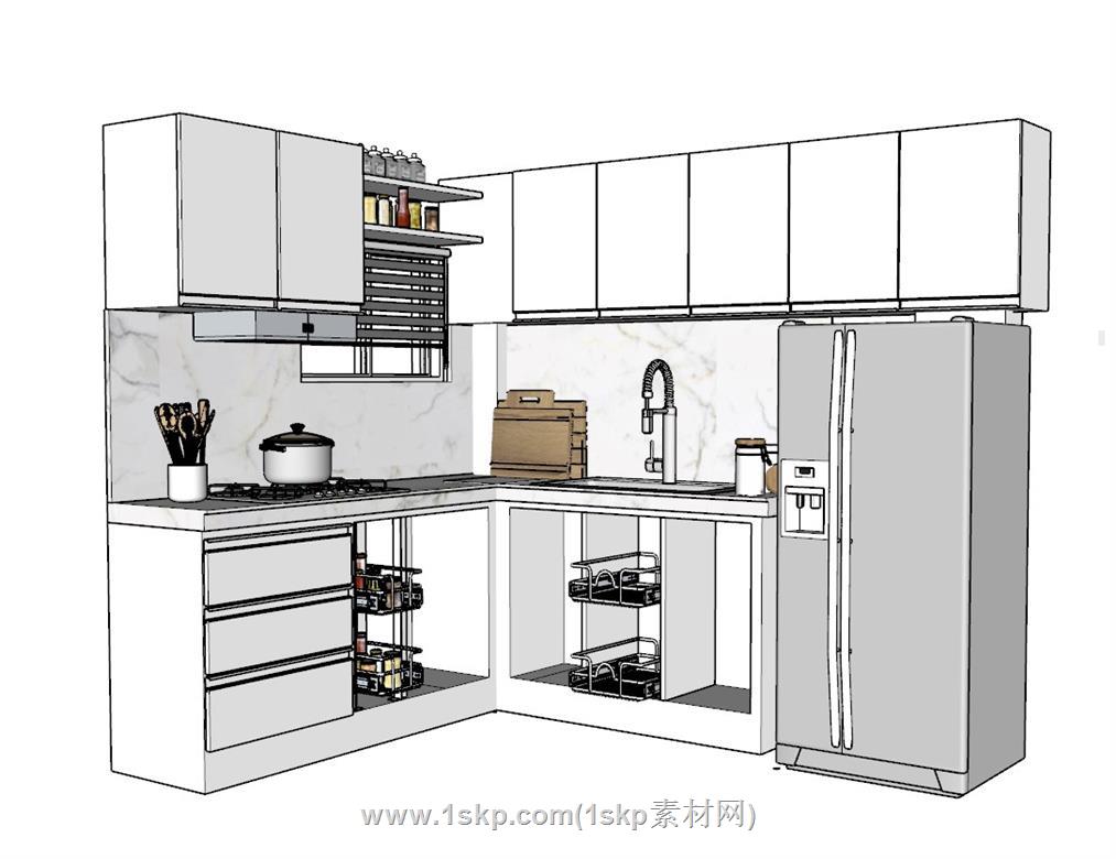 厨房厨具SU模型 1