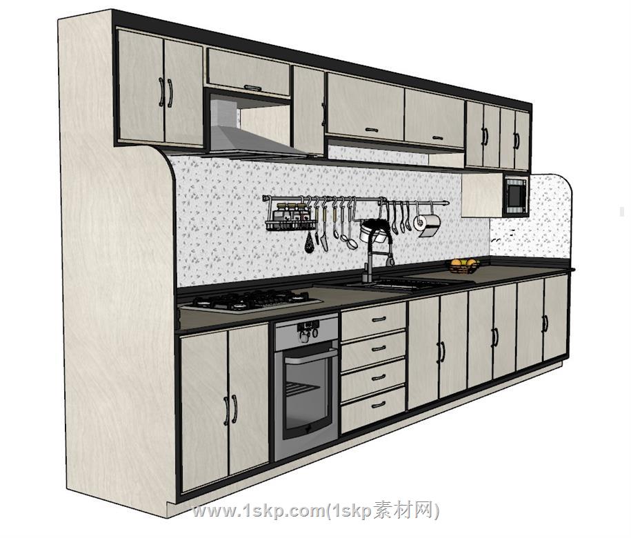 厨房橱柜SU模型 2