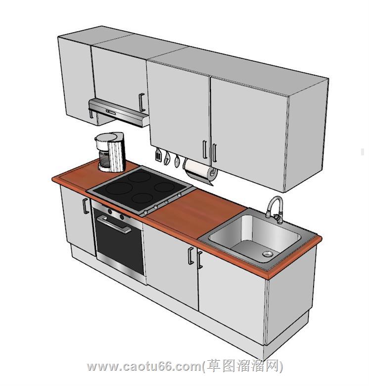 厨房橱柜SU模型 2