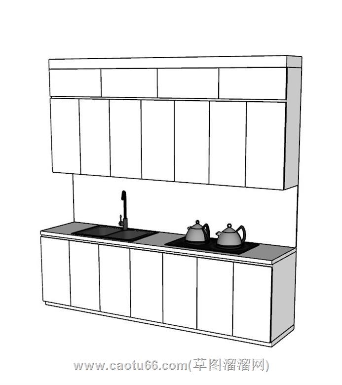 厨房橱柜SU模型 2
