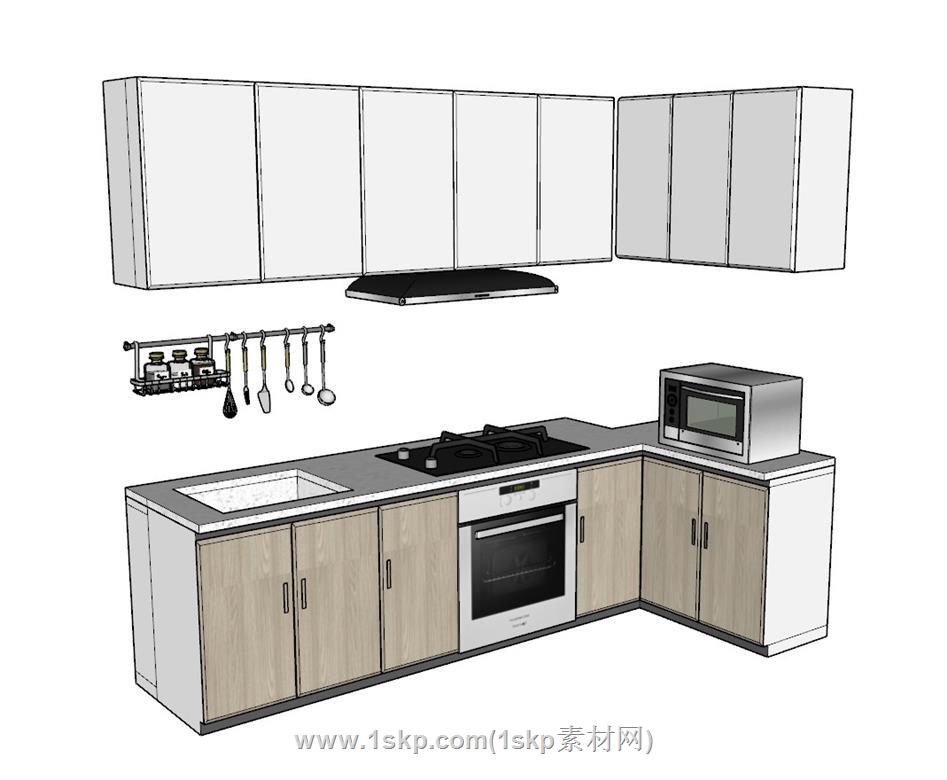 厨房橱柜SU模型 2