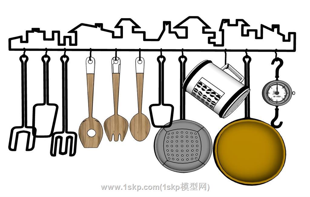 厨房挂件SU模型 1