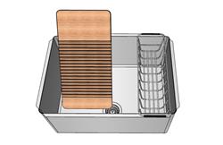 搓衣板水槽洗菜池SU模型 免费sketchup模型下载