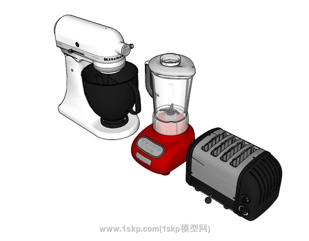 咖啡机面包机果汁机SU模型 3