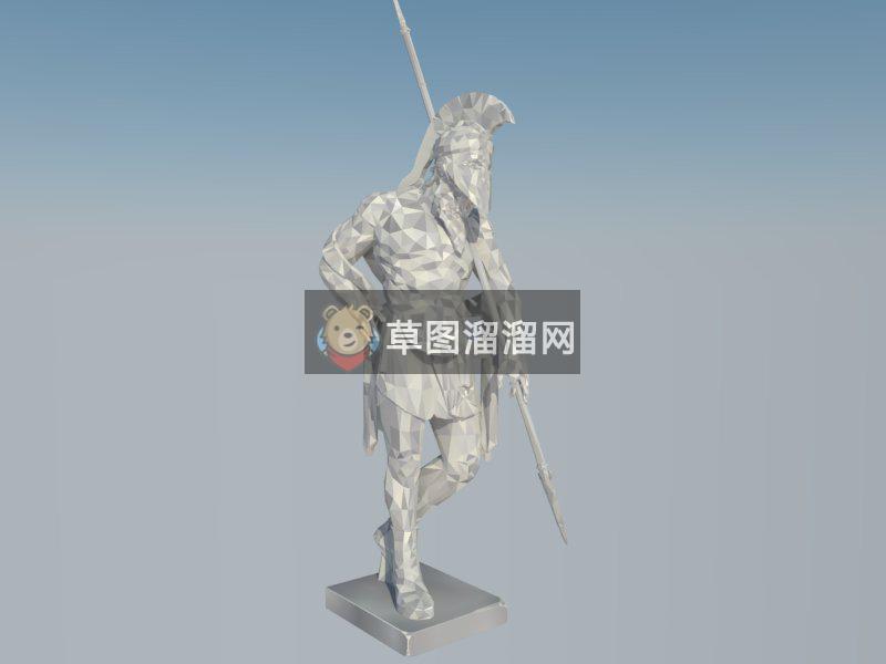 古罗马武士人物SU模型 1