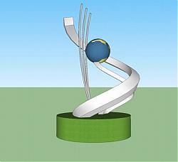 地球雕塑SU模型