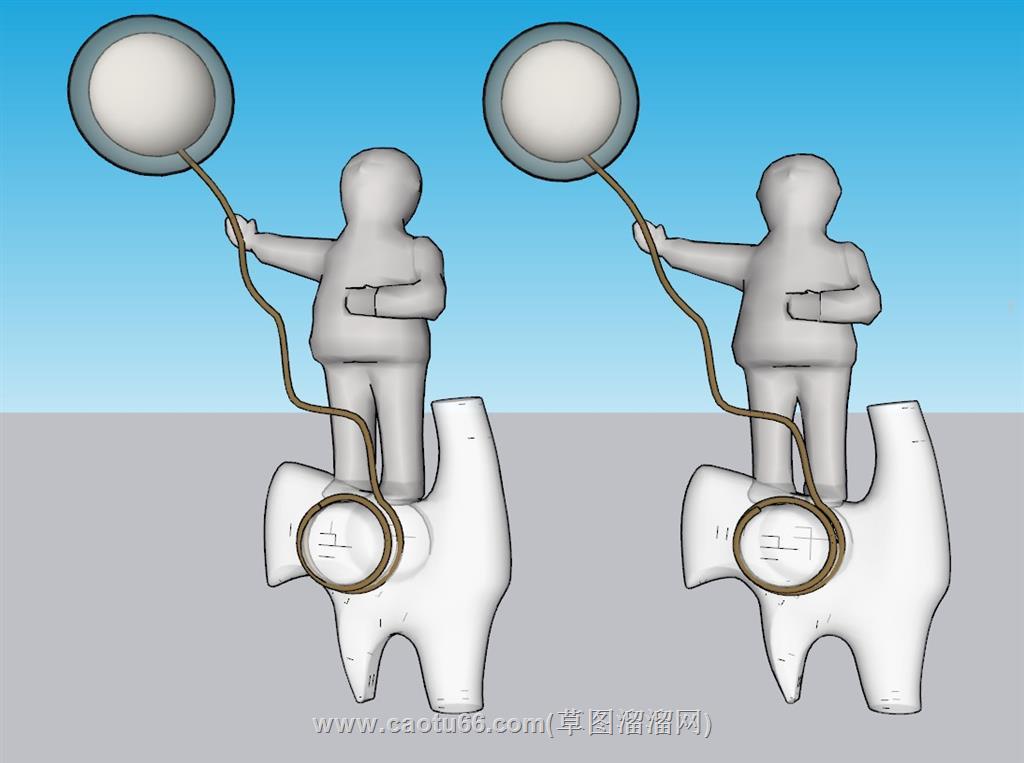 抽象雕塑SU模型 1