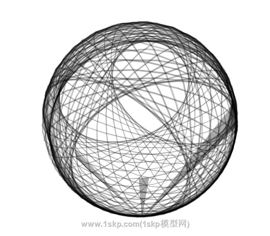 球形雕塑SU模型 1