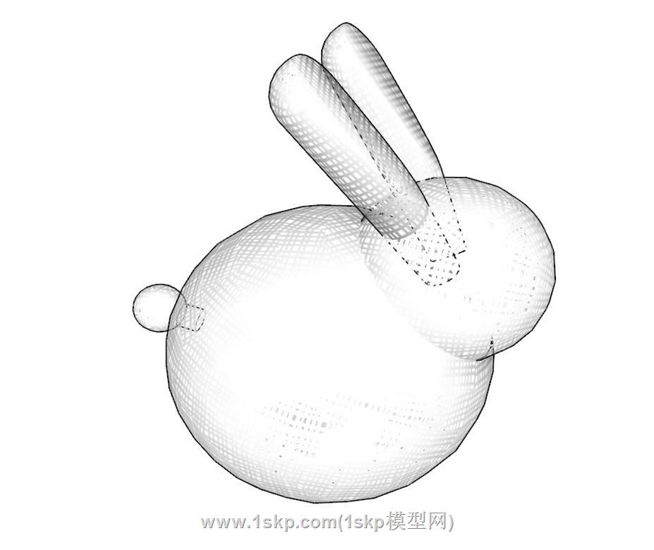 雕塑兔子SU模型 2