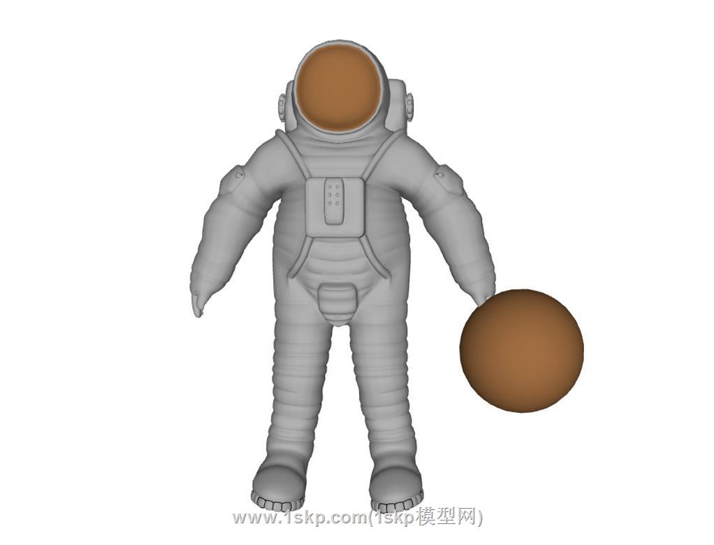太空人雕塑SU模型 2
