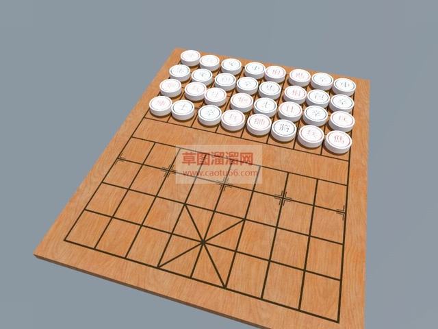 中国象棋棋盘象棋SU模型 1