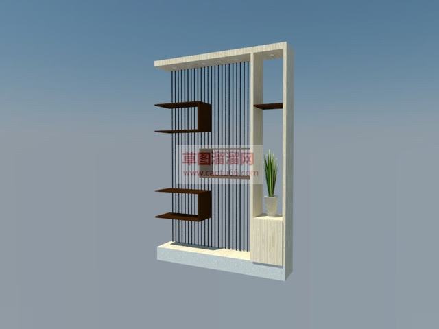 隔断柜装饰柜SU模型 1