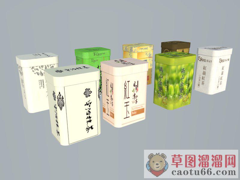 铁罐茶叶茶叶罐SU模型 1