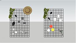 墙装饰网格SU模型 免费sketchup模型下载