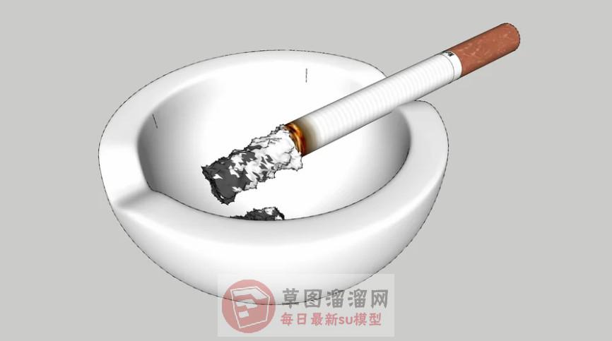 烟灰缸SU模型 1