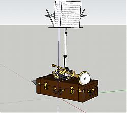 装饰品  乐谱  小喇叭  箱子
