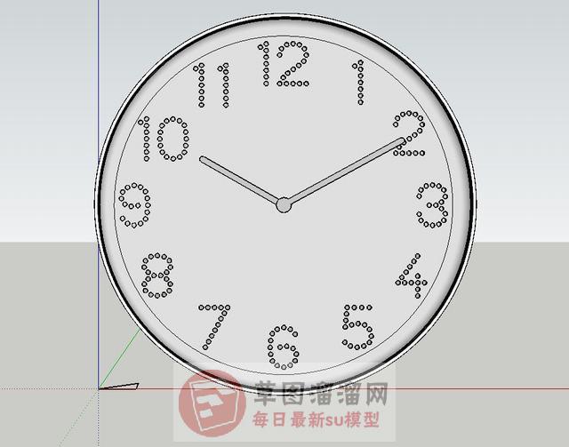 装饰时钟挂钟SU模型 1