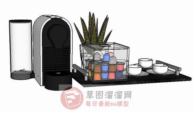 厨房道具装饰品SU模型 1