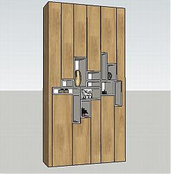 装饰柜玄关柜工艺品SU模型 免费sketchup模型下载