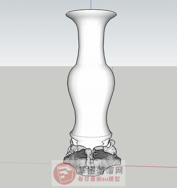 欧式装饰花瓶SU模型 1