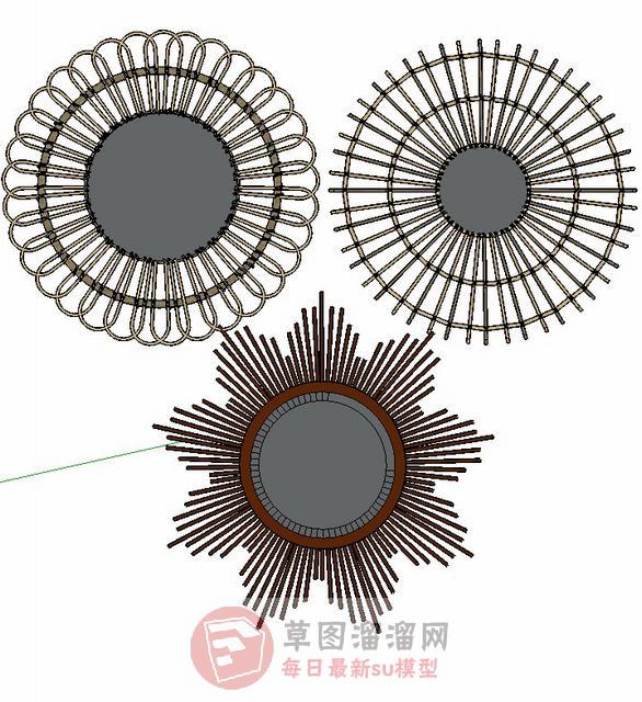 装饰镜子SU模型 1