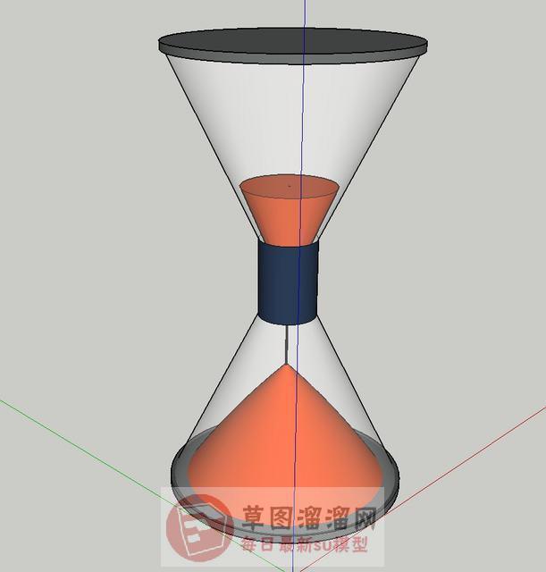 沙漏装饰品摆件SU模型 1