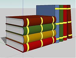 书本装饰SU模型 免费sketchup模型下载