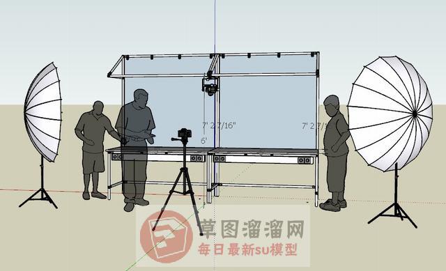 摄影道具照相机SU模型 1