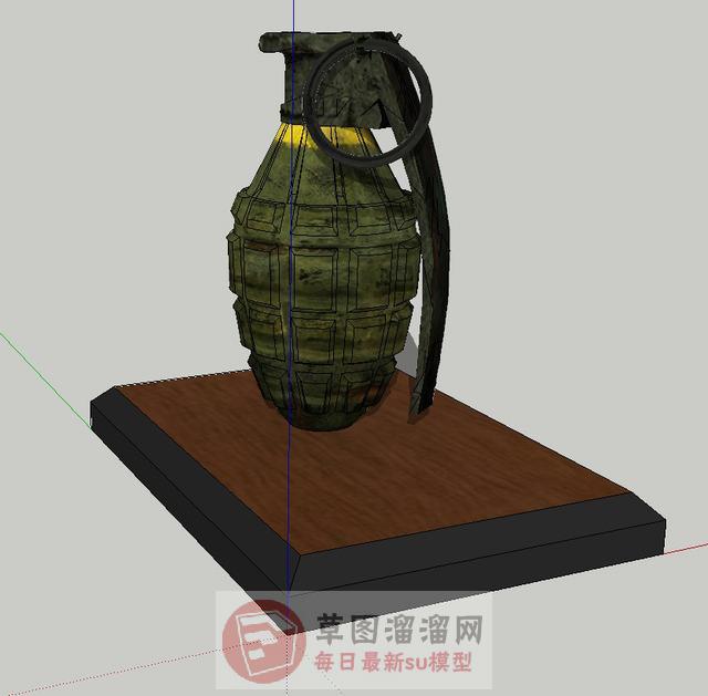 手雷武器装饰品SU模型 1