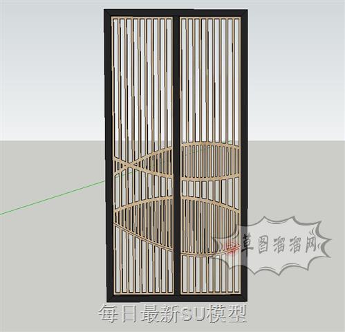 装饰板隔断SU模型 1