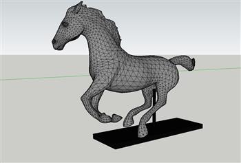 马工艺品雕塑SU模型 免费sketchup模型下载