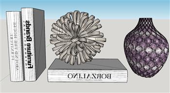 装饰品  花瓶  书本