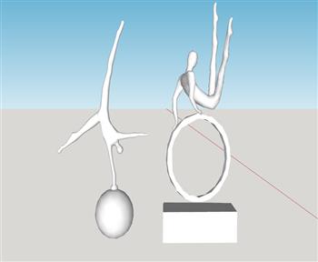 体操工艺品摆件SU模型 免费sketchup模型下载