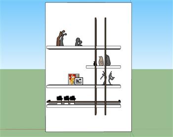 装饰墙抽象工艺品SU模型 免费sketchup模型下载