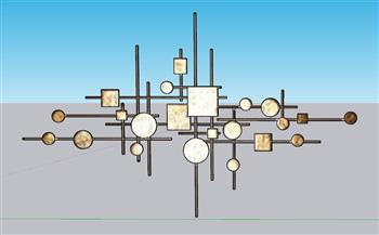 墙饰品装饰SU模型