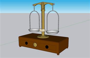 天平秤SU模型 免费sketchup模型下载