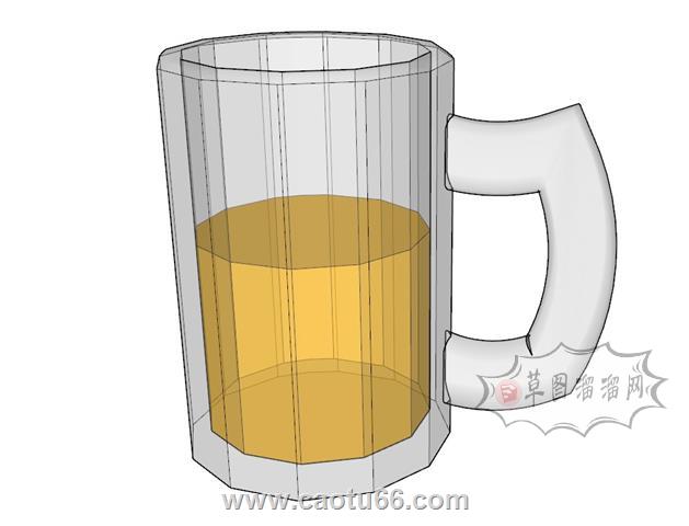 啤酒杯扎啤杯酒杯SU模型 1