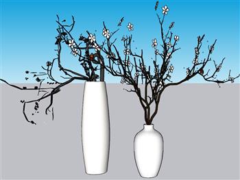 装饰插花花瓶SU模型