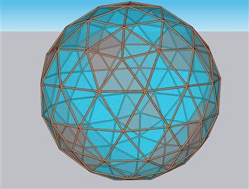 多面体水晶球球体SU模型 免费sketchup模型下载