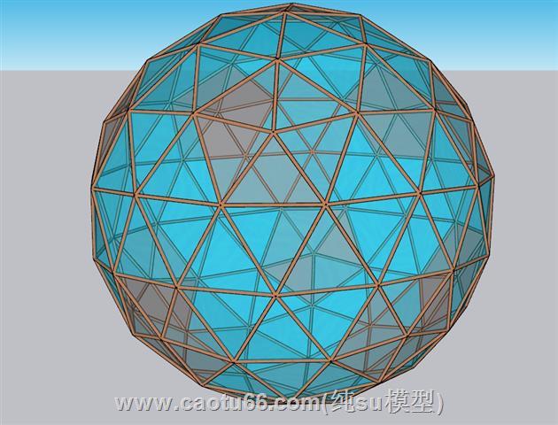 多面体水晶球球体SU模型 1