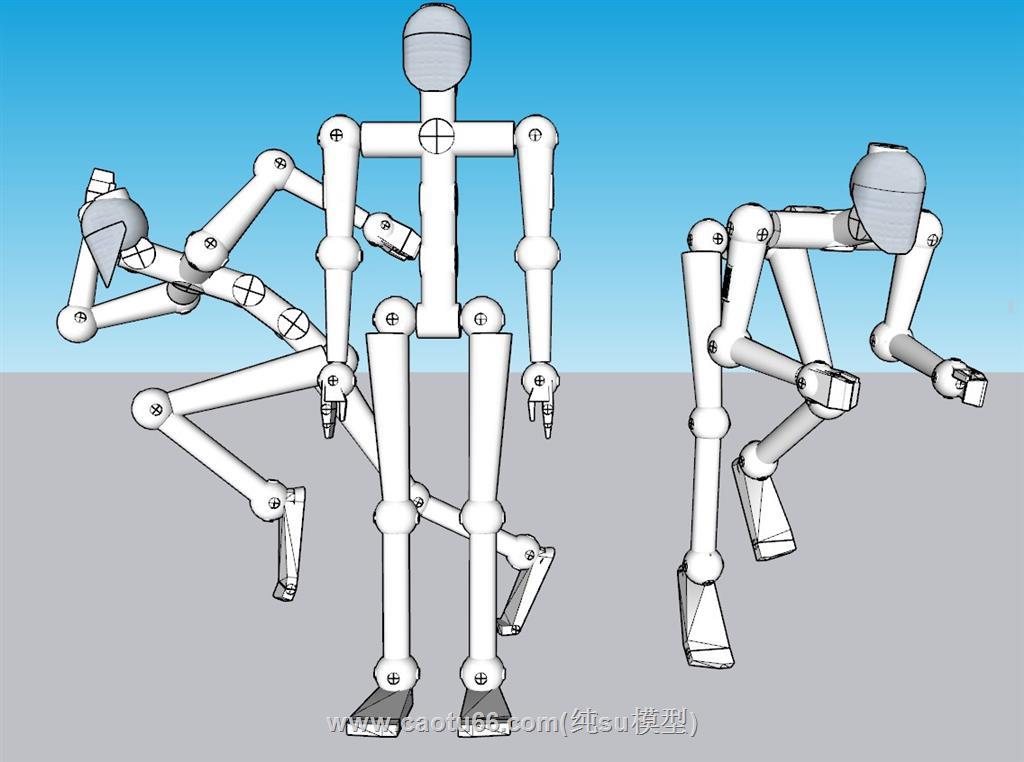 工艺品力学假人SU模型 1