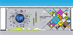 企业文化墙宣传墙SU模型 免费sketchup模型下载
