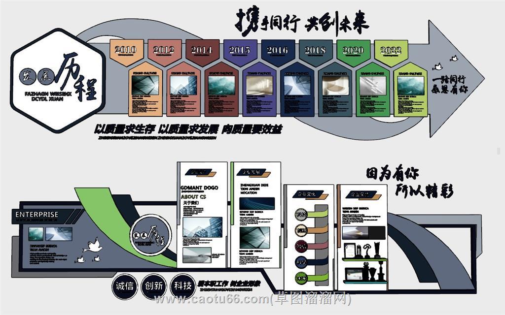 企业荣誉墙文化墙SU模型 1